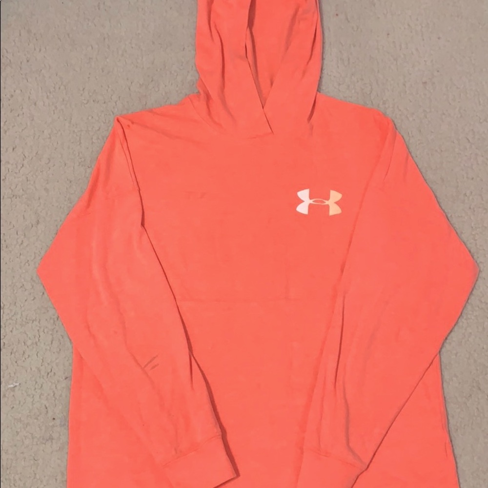 Girls Medium Under Armour long sleeve with hoodie